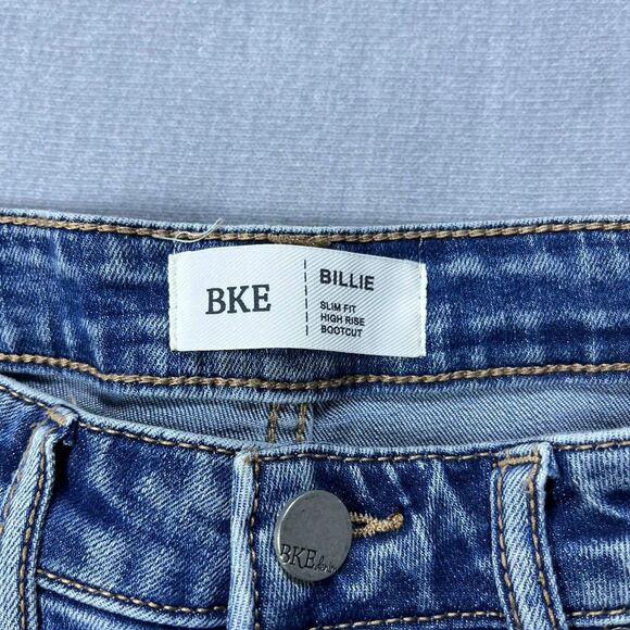 BKE Jeans Womens 31x31.5 Billie Slim Bootcut High Rise Stretch Denim Medium Wash - Picture 3 of 8